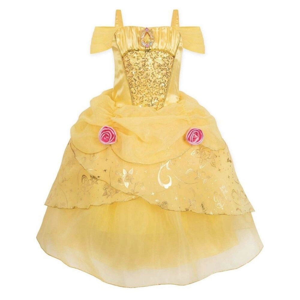 Disney Belle Costume Ballgown with Golden Filigree Size 4